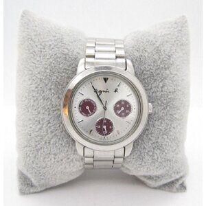 Women's Agnis B Quartz 5 Bar WR Analog 34mm Dial Causal Round Watch (F92)